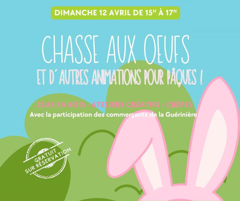 12 avril 2026 - Chasse aux oeufs pour les 2 à 10 ans