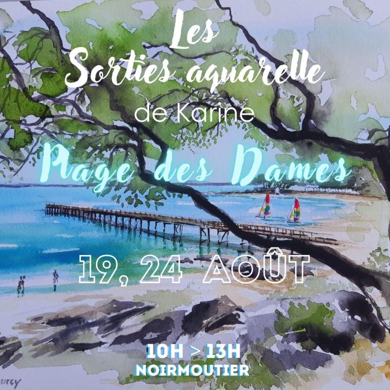 19 août 2025 - Sortie aquarelle plage des Dames avec Karine