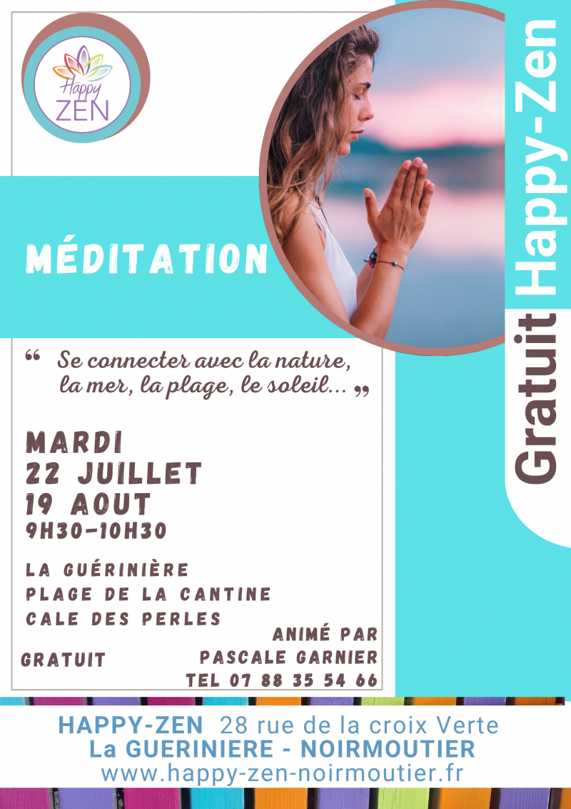 22 juillet 2025 - Méditation plage  par les gratuits de l'été au Happy Zen