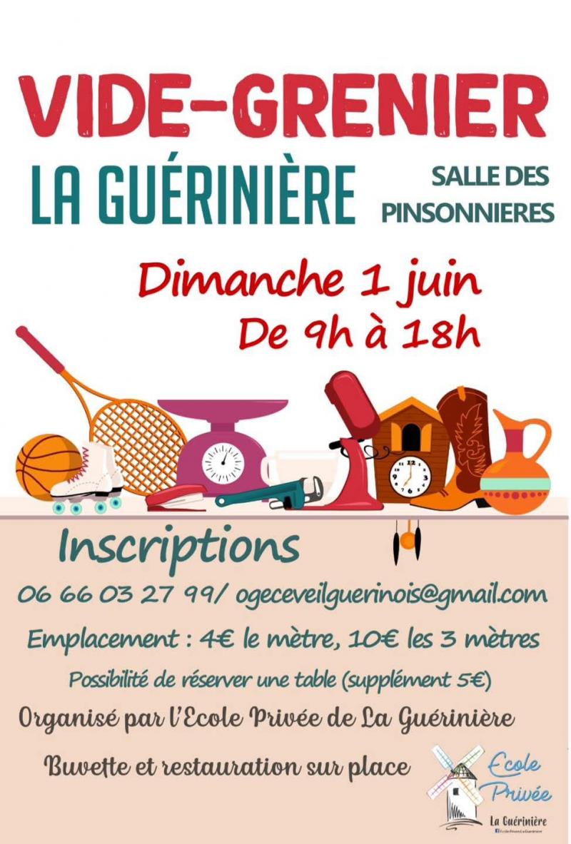 1er juin 2025 - Vide-grenier de l'école privée de la Guérinière
