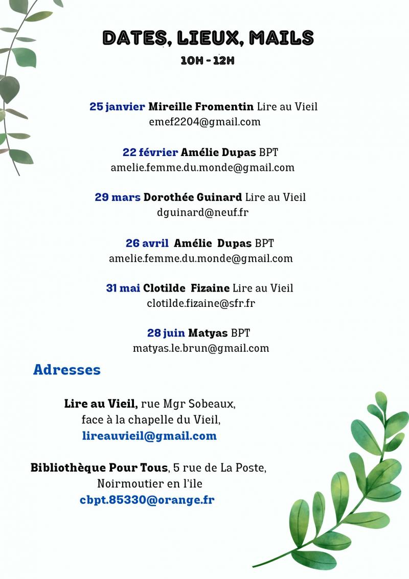 31 mai 2025 - Ateliers d'écriture interbibliothèques à la bibliothèque Lire au Vieil