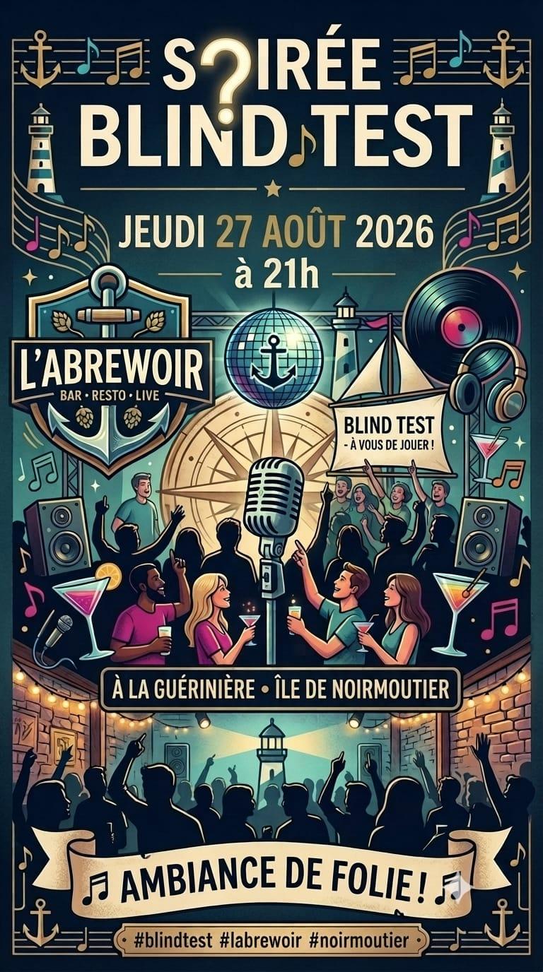27 août 2026 - Soirée Blind Test à l'Abrewoir