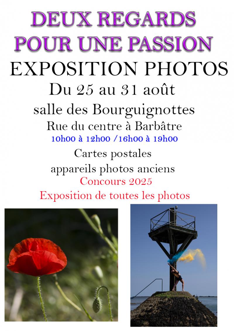 Du 25 au 31 août 2025 - Exposition de photos DEUX REGARDS POUR UNE PASSION par Philippe CAUMONT