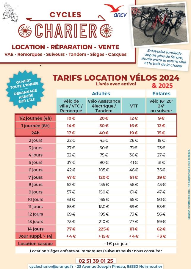Cycles Charier - Location de vélos/Réparation/Vente 