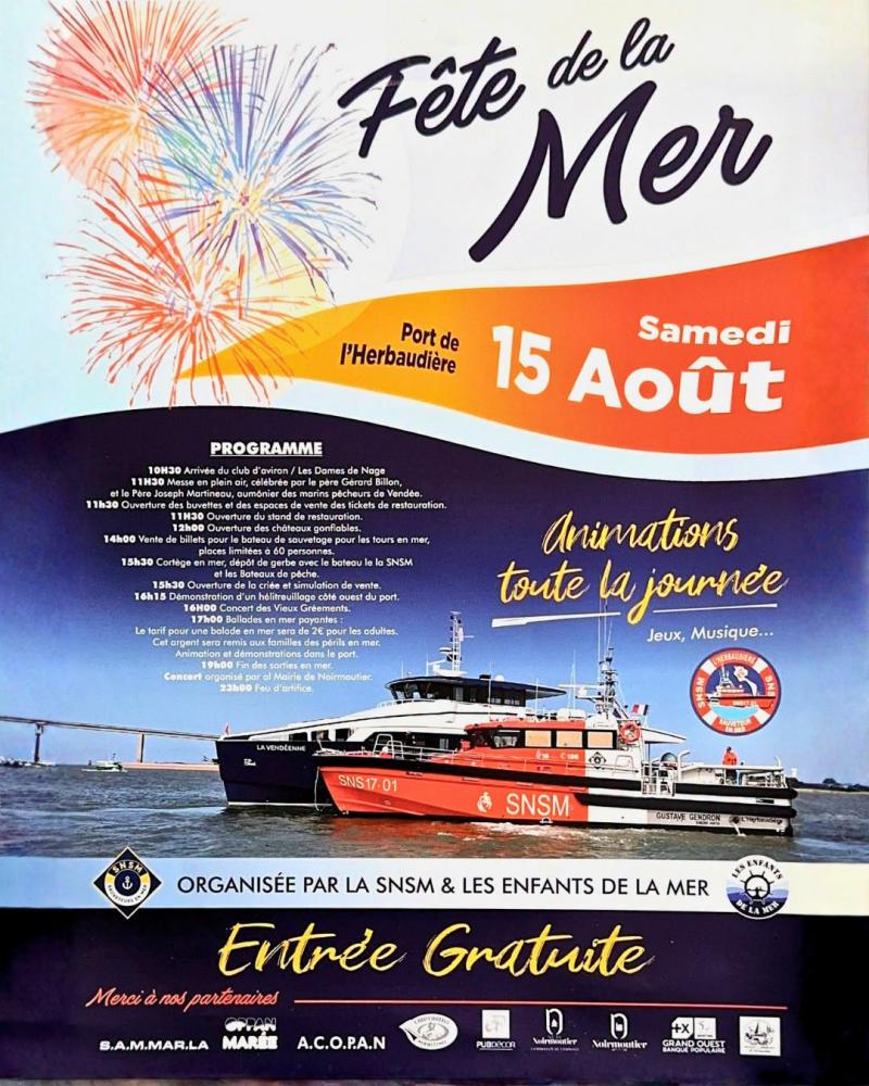 15 août 2026 - Fête de la mer, feu d'artifice & concerts