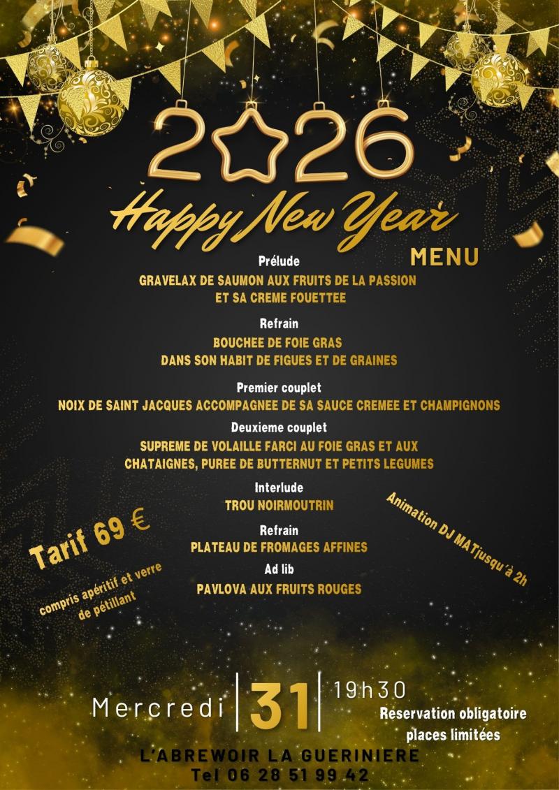 31 décembre 2025 - Soirée Nouvel An à l'Abrewoir