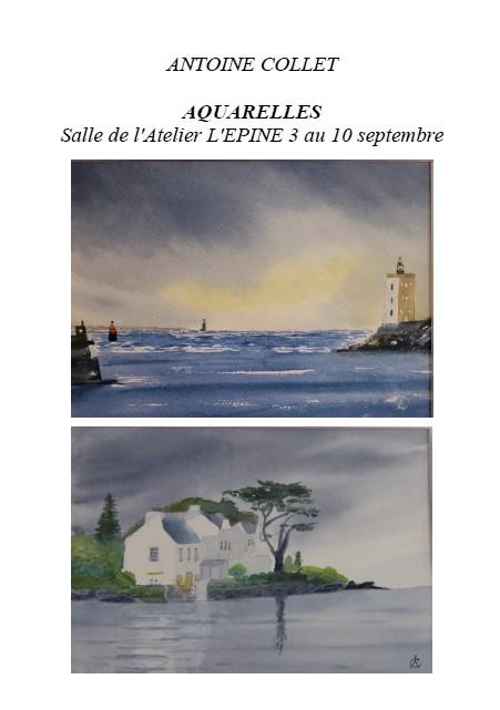 Du 4 au 10 septembre 2025 - Exposition d'aquarelles par Antoine COLLET