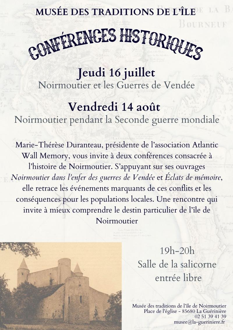 14 août 2026 - Conférences Historiques