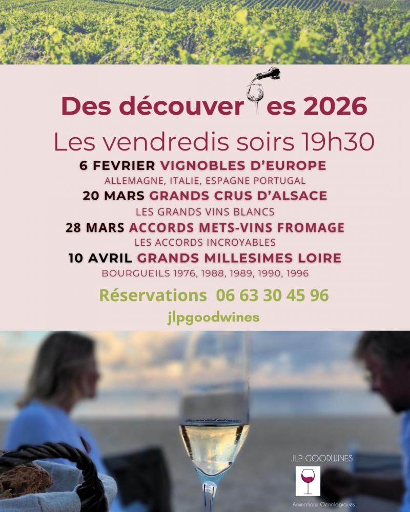 20 mars 2026 - Atelier vins : Grands crus d'Alsace avec JLP Goodwines