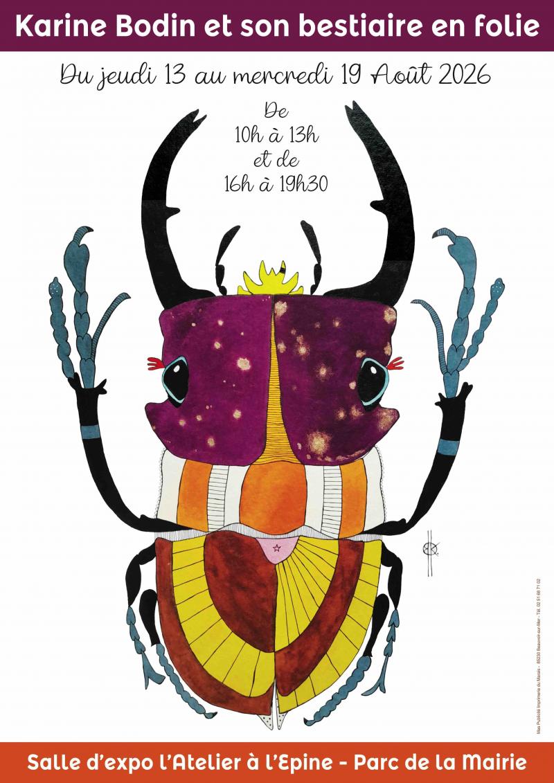 Du 13 au 19 août 2026 - Exposition : Karine BODIN et son bestiaire en folie