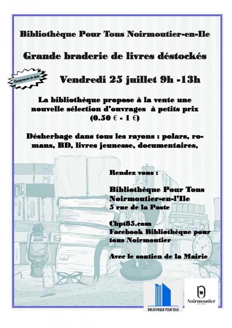 25 juillet 2025 - Grande braderie de livres déstockés à la Bibliothèque Pour Tous