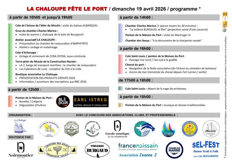 19 avril 2026 - La Chaloupe fête le port